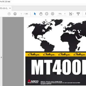Challenger МТ400D Autopower IV Repair Time Schedule Manual 7060998M1 - PDF DOWNLOAD