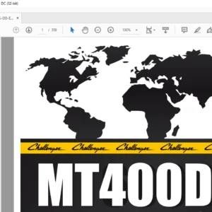 Challenger МТ400D Series MT455D MT465D MT485D Autopower IV Repair Time Schedule Manual 7060998M2