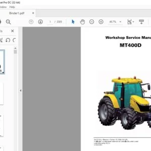 Challenger МТ400D Series МТ455D MT465D MT475D MT485D MT495D Workshop Service Manual