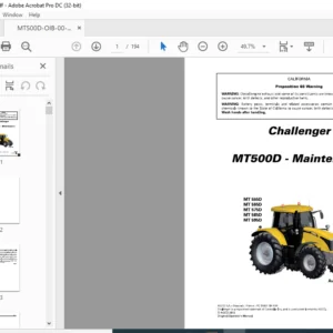 Challenger МТ500D Series MT 555D MT 565D MT 575D MT 585D MT 595D AutoPower VI Operator Instruction Manual