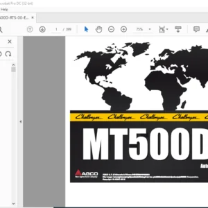 Challenger МТ500D Series MT 555D MT 565D MT 575D MT 585D MT 595D AutoPower VI Repair Time Schedule Manual