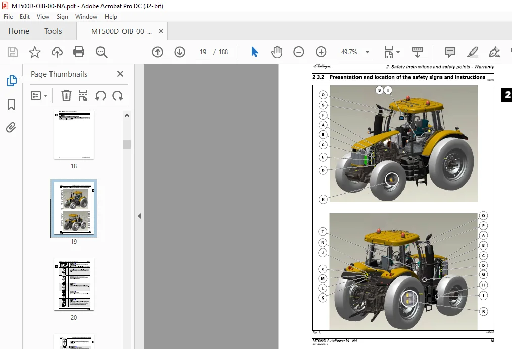 Challenger МТ500D Series MT 555D MT 565D MT 575D MT 585D MT 595D Version Classic Operator Instruction Manual - Image 3