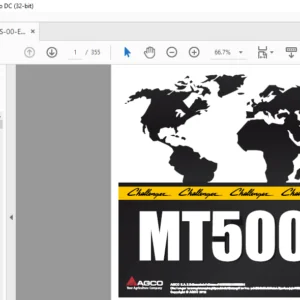 Challenger МТ500D Series MT 555D MT 565D MT 575D MT 585D TechStar CVT Repair Time Schedule Manual