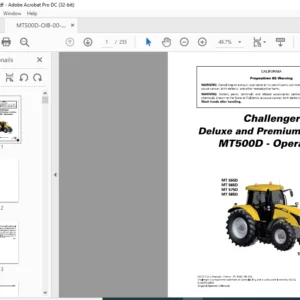Challenger МТ500D Series МТ 555D MT 565D MT 575D MT 585D TechStar CVT Operator Instruction Manual - PDF DOWNLOAD