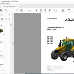 Challenger МТ500E Series MT 555E MT 565E MT 575E MT 585E MT 595E AutoPower VI Operator's Manual