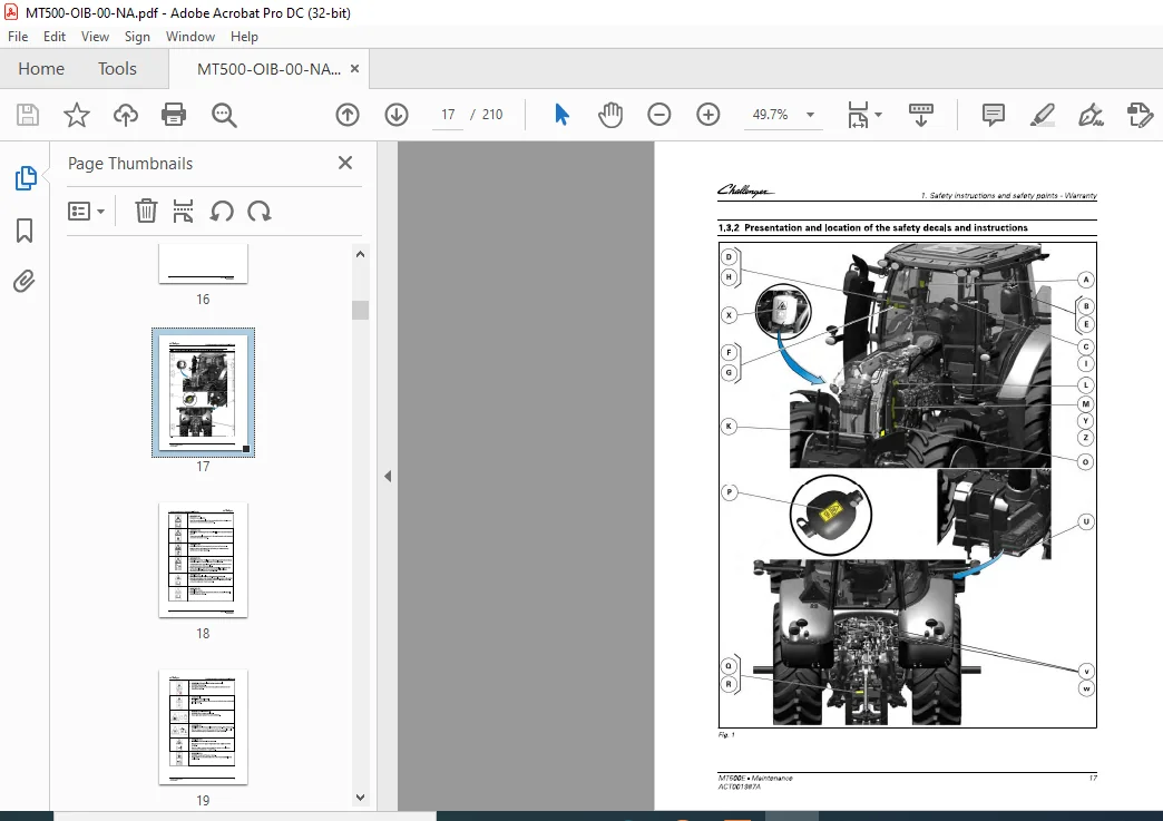 Challenger МТ500E Series MT525E MT535E MT545E Techstar CVT Operator's Manual - Image 3