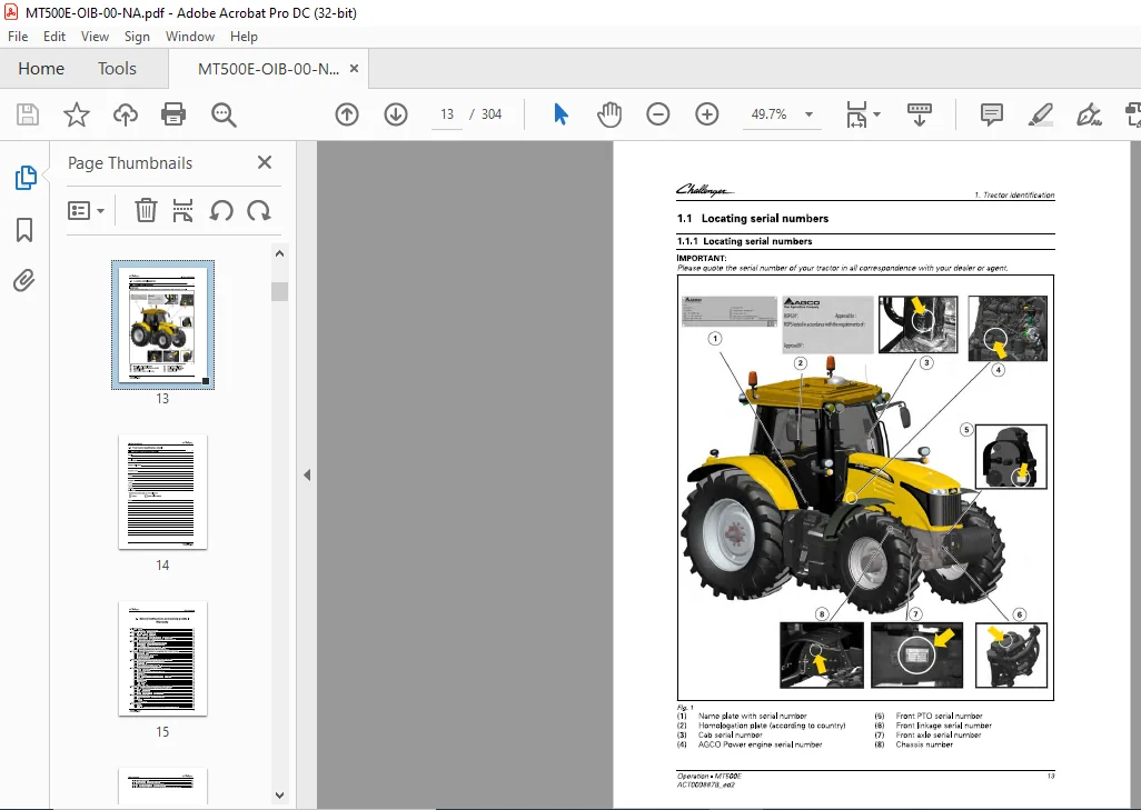 Challenger МТ500E Series МТ 555Е МТ 565Е МТ 575Е МТ585Е МТ595Е AutoPower VI Deluxe and Premium versions Operator's Manual - Image 3