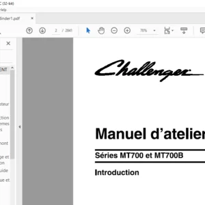 Challenger МТ735 МТ745 МТ755 МТ765 МТ745В МТ755В МТ765В Track Tractor Service Manual - (French)