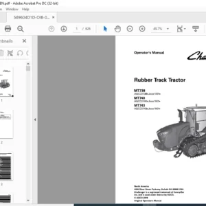 Challenger МТ738 MT740 MT743 Rubber Track Tractor Operator's Manual 589604D1D