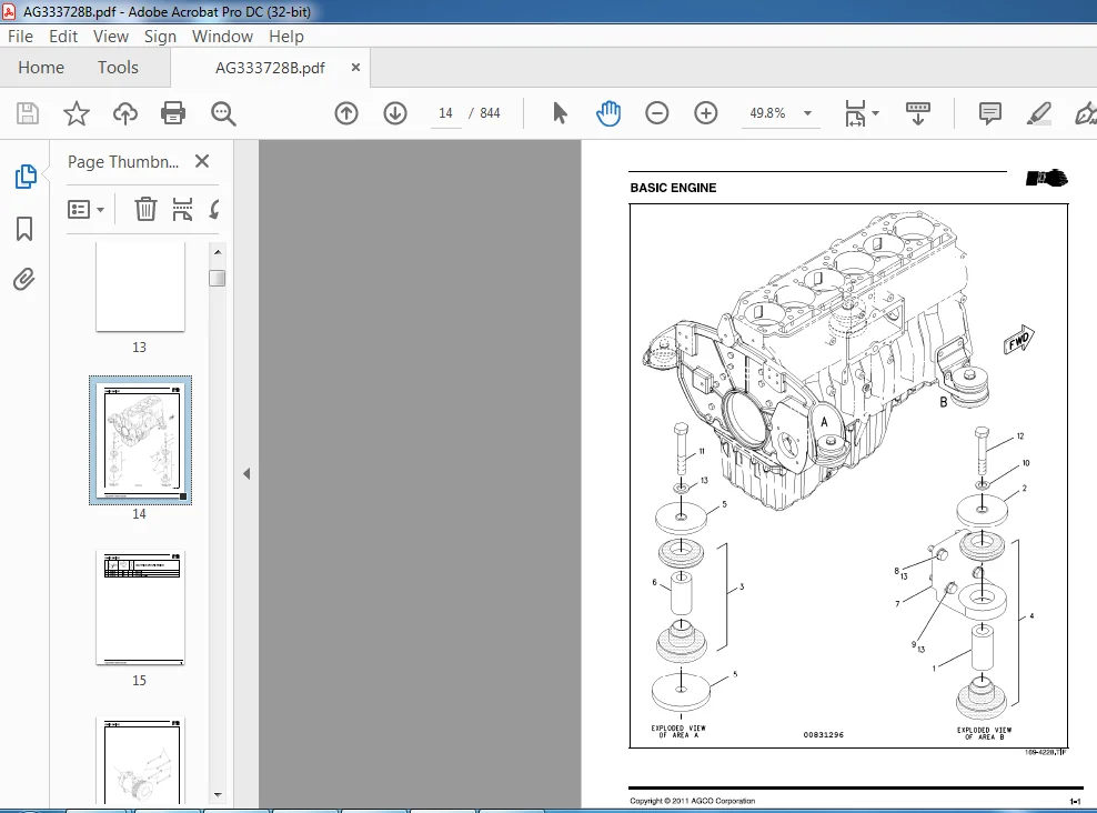 Challenger МТ745C MT755C MT765C Track Tractor Repair Time Schedule Manual AG333728B - Image 4