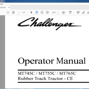 Challenger МТ745С МТ755С МТ765С Rubber Track Tractor -CE Operator Manual
