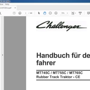 Challenger МТ745С МТ755С МТ765С Rubber Track Traktor - СЕ Handbuch fUr den fahrer - (German)