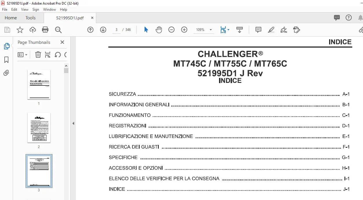 Challenger МТ745С МТ755С МТ765С Traccia gomma trattore - СЕ Manuale dell'operatore - Image 3