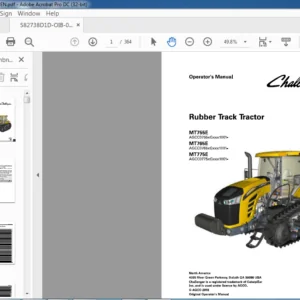 Challenger МТ755E MT765E MT775E Rubber Track Tractor Operator's Manual - PDF DOWNLOAD