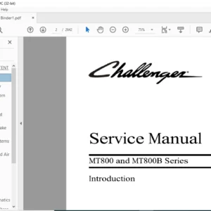 Challenger МТ835 МТ845 МТ855 МТ865 МТ835В МТ845В МТ855В МТ865В МТ875В Track Tractor Service Manual