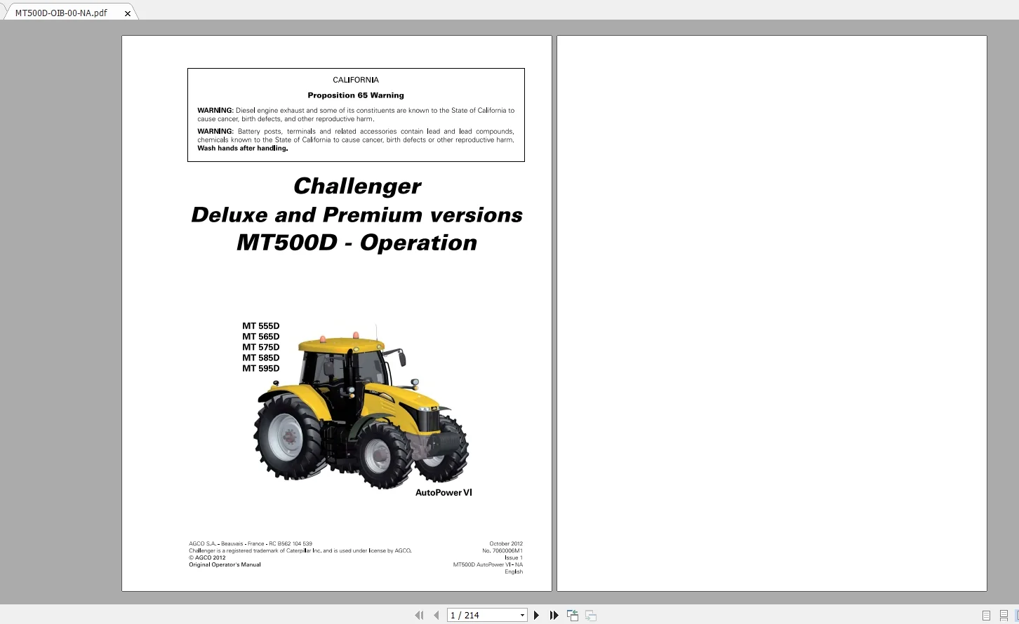 Challenger EU Agricultural Full 01.2020 PDF Workshop Service Manuals - COMPLETE - Image 3
