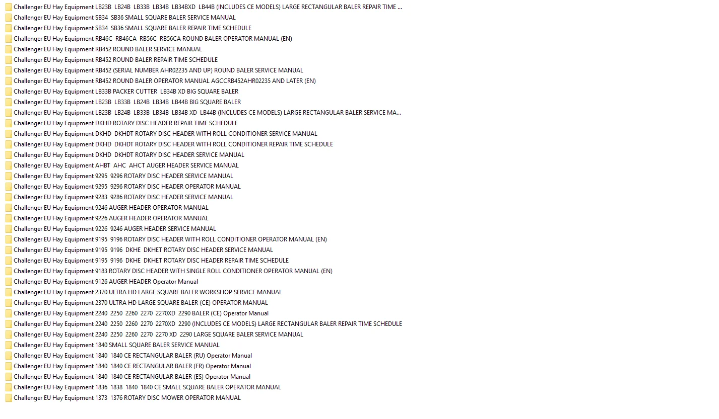 Challenger EU Agricultural Full 01.2020 PDF Workshop Service Manuals - COMPLETE - Image 7