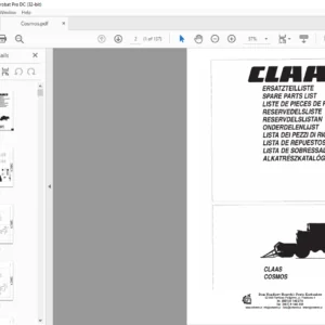 Claas Coamos Spare Parts List Manual - PDF DOWNLOAD
