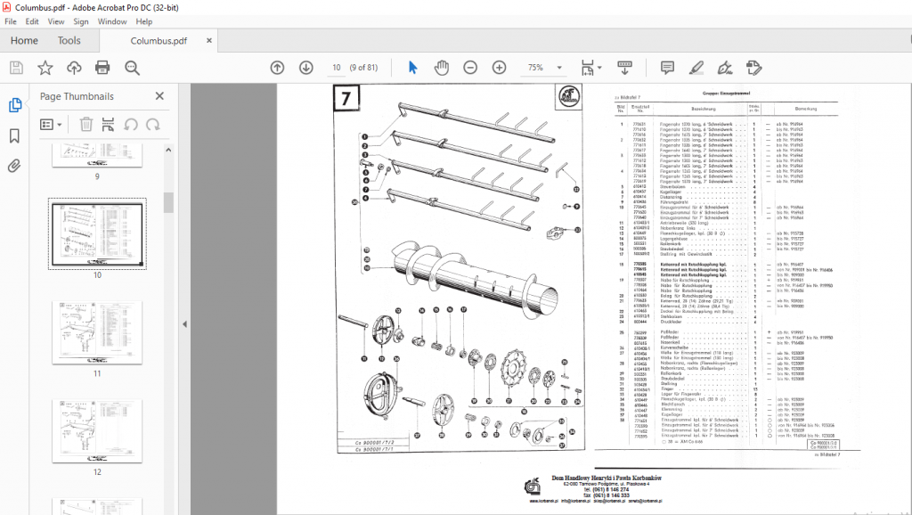 Claas Columbus Spare Parts List Manual - PDF DOWNLOAD - HeyDownloads ...