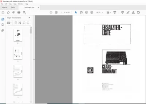 Claas Dominant Spare Parts List Manual - PDF DOWNLOAD