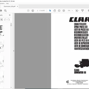 Claas Dominator 66 Spare Parts List Manual - PDF DOWNLOAD