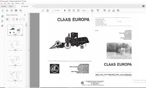 Claas Europa Spare Parts List Manual - PDF DOWNLOAD