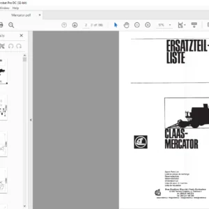 Claas Mercator Spare Parts List Manual - PDF DOWNLOAD