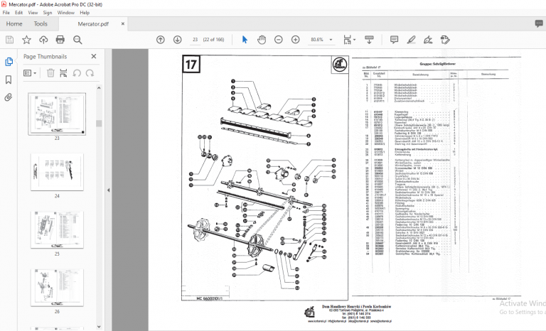 Claas Mercator Spare Parts List Manual - Pdf Download - Heydownloads 