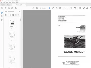 Claas Mercur Spare Parts List Manual - PDF DOWNLOAD