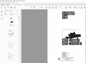 Claas Protector Mercator 50 Spare Parts List Manual - PDF DOWNLOAD
