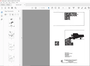 Claas Senator Spare Parts List Manual - PDF DOWNLOAD