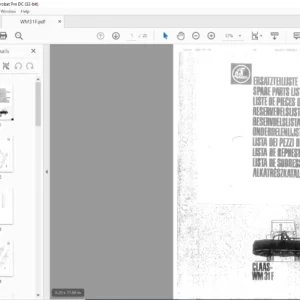 Claas WM 31F Spare Parts List Manual - PDF DOWNLOAD