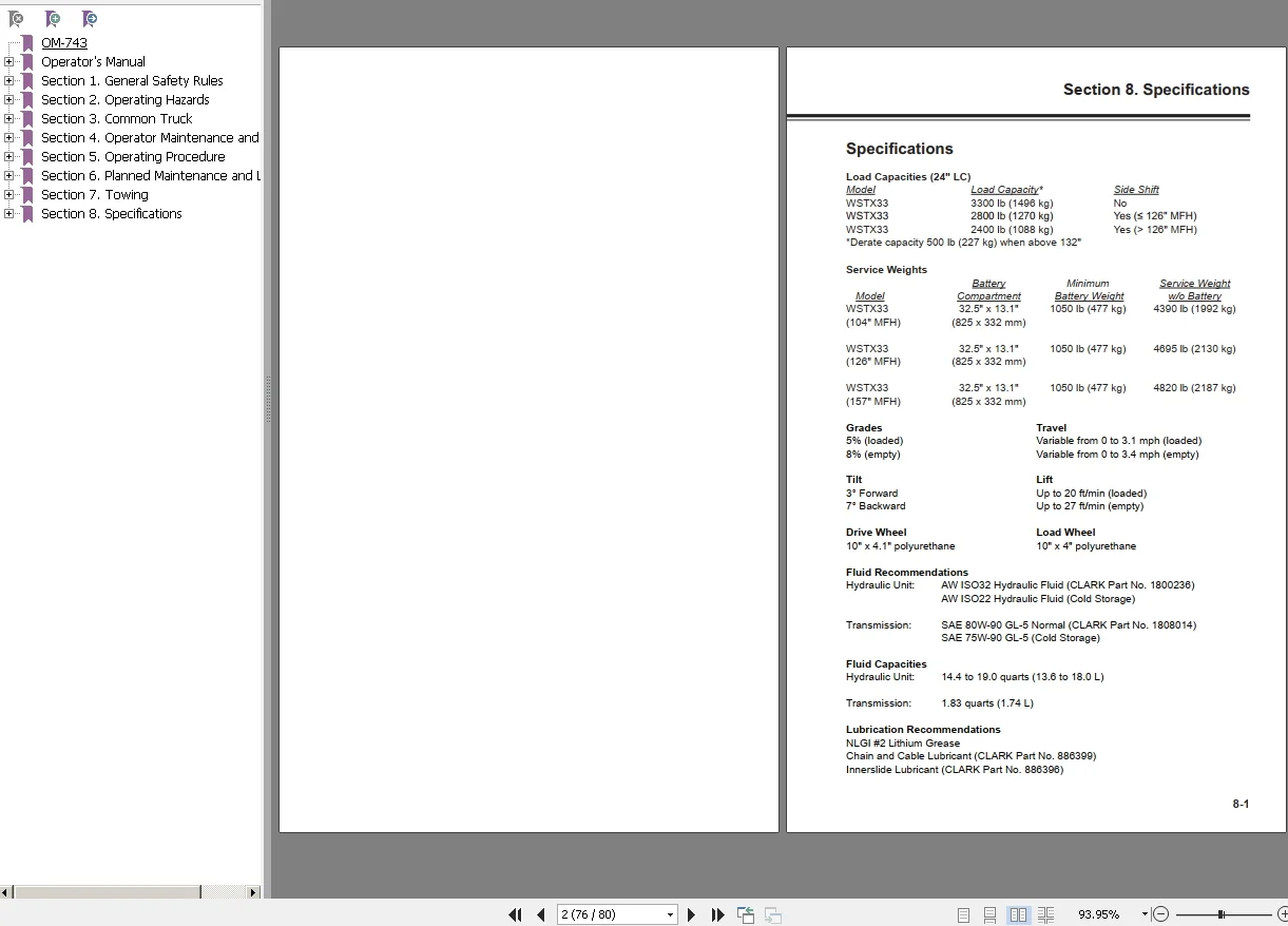 Clark Forklift All Models 11.2020 Operator’s Manuals 3.57GB PDF - COMPLETE - Image 7