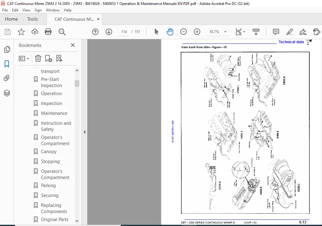 DBT 25M Series Operation Manual- CAT Continuous Miner 25M Series - PDF DOWNLOAD - Image 3