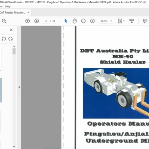 DBT MH-40 Shield Hauler Underground Mine Operators Manual - Cat Feeder Breaker MH-40