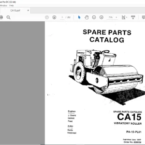 Dynapac CA15 Vibratory Roller Spare Parts Catalogue Manual - PDF DOWNLOAD