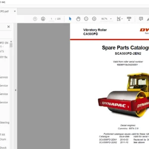 Dynapac CA500PD Spare Parts Catalogue SCA500PD-2EN2 - PDF DOWNLOAD