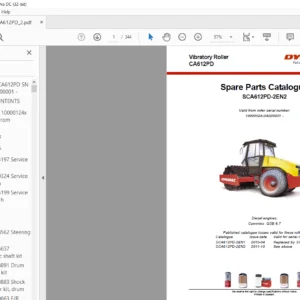 Dynapac CA612PD  Vibratory Roller Spare Parts Catalogue SCA612PD-2EN2 - PDF DOWNLOAD