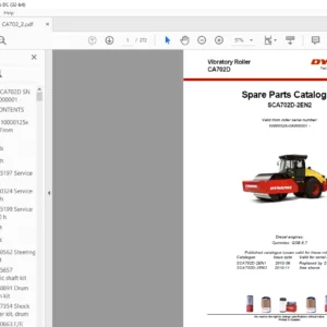 Dynapac CA702D Vibratory Roller Spare Parts Catalogue SCA702D-2EN2 - PDF DOWNLOAD