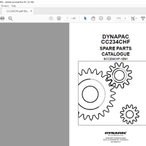 Dynapac CC234CHF Spare Parts Catalogue SCC234CHF-1EN1 - PDF DOWNLOAD