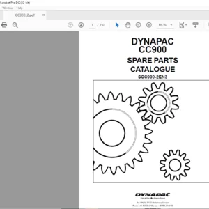 Dynapac CC900 Spare Parts Catalogue SCC900-2EN3 - PDF DOWNLOAD