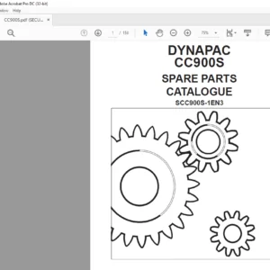 Dynapac CC900S Spare Parts Catalogue SCC900S-1EN3 - PDF DOWNLOAD