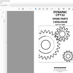 Dynapac CP132 Spare Parts Catalogue SCP132-1EN3-PDF DOWNLOAD