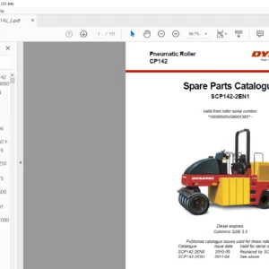 Dynapac CP142 Spare Parts Catalogue SCP142-2EN1 - PDF DOWNLOAD