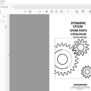 Dynapac CP224 Spare Parts Catalogue SCP224-BR1EN1 -PDF DOWNLOAD