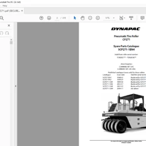 Dynapac CP271 Spare Parts Catalogue SCP271-1EN4 - PDF DOWNLOAD