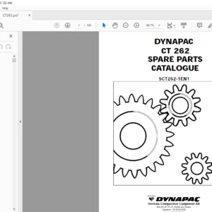 Dynapac CT 262 Spare Parts Catalogue SCT262-1EN1 - PDF DOWNLOAD