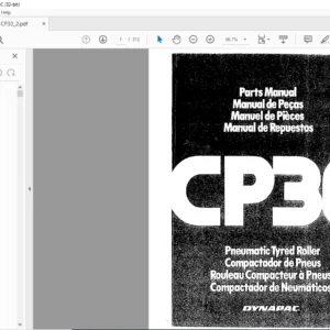 Dynapac CP30 Pneumatic Tyred Roller Parts Manual - PDF DOWNLOAD