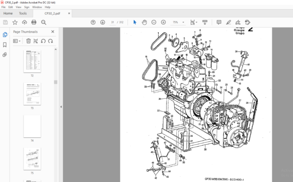 Dynapac CP30 Pneumatic Tyred Roller Parts Manual - PDF DOWNLOAD ...