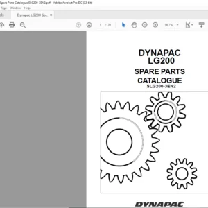Dynapac LG200 Spare Parts Catalogue SLG200-3EN2 - PDF DOWNLOAD